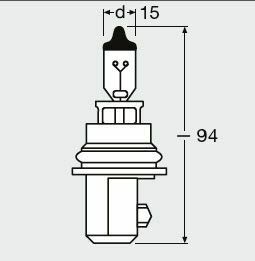 Автомобильная лампа OSRAM 1 шт.  HB1 12V P29t 65 45W