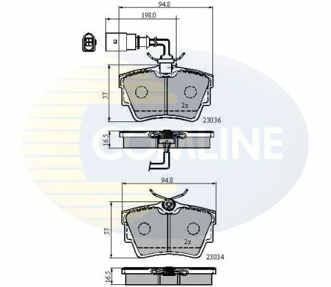 CBP1874 Comline - Тормозные колодки для дисков