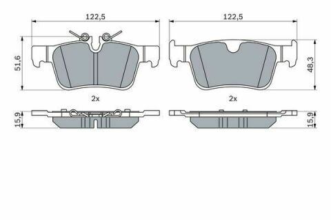 Колодки тормозные задние S60/S90/V60V90 16- VOLVO