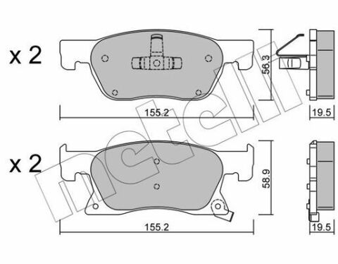 Колодки гальмівні (передні) Opel Astra K 15-