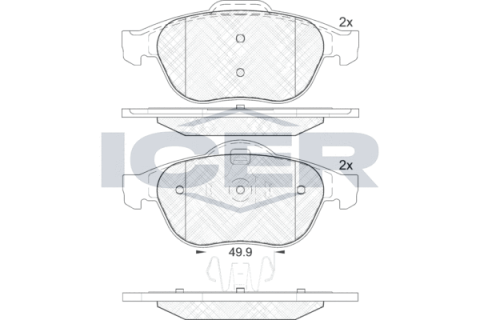 Колодки гальмівні (передні) Renault Megane II 04-09/Scenic II/III/Grand Scenic II/III 03-