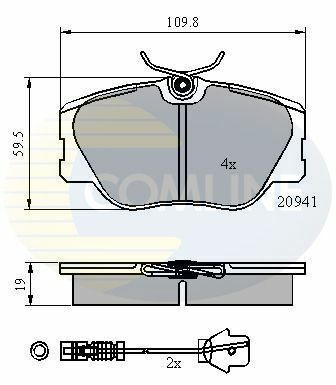 CBP2360 Comline - Гальмівні колодки до дисків CBP2360 Comline - Гальмівні колодки до дисків