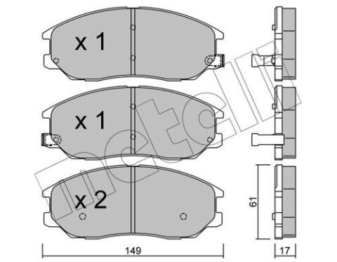 Колодки гальмівні (передні) Hyundai Terracan 01-06/Ssangyong Rexton 02-