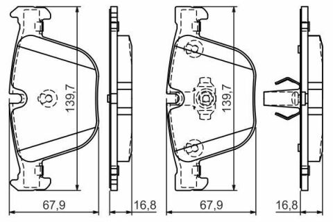 Колодки гальмівні (задні) BMW 5 (E60)/X5 (E70/F15)/X6 (E71/E72) 3.0-4.4 08-