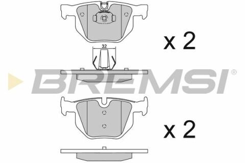 Гальмівні колодки зад. BMW 3(E46)/7(E38)/X5(E53) 94-11 (ATE) (122x58,2x17,3)