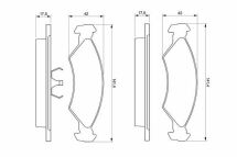Колодки передні гальмівні FIESTA 17MM 8/83-89 FORD