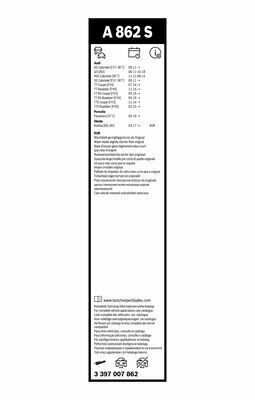 Щітки склоочисника (600/530мм) Audi A5 09-/A7 12-/Skoda Kodiaq 16-