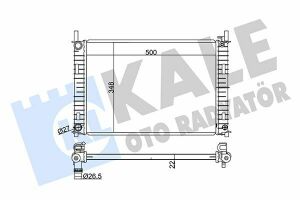 KALE FORD Радіатор охолодження Fiesta V, Fusion 1.25/1.6 01-, Mazda 2