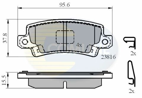 CBP3942 Comline - Гальмівні колодки до дисків CBP3942 Comline - Гальмівні колодки до дисків