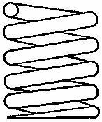 Пружина задняя l=362mm w123/126