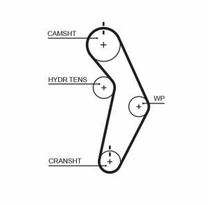 Пас ГРМ з довжиною кола понад 60 см, але не більш як 150см