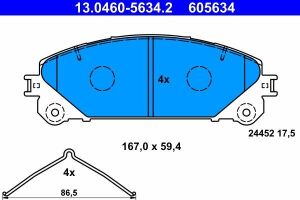 Колодки тормозные (передние) Lexus RX 08-/Toyota Rav4 12-/Camry 17-