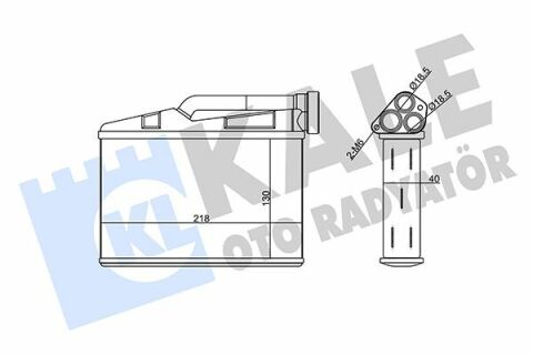 KALE BMW Радиатор отопителя салона 520d/E39, X5/E53