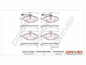 DP1010.10.0878 Drive+ - Гальмівні колодки до дисків