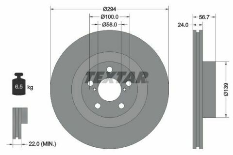 Диск гальмівний (передній) Subaru Forester 03-/Impreza 94-/Outback00- (294x24)