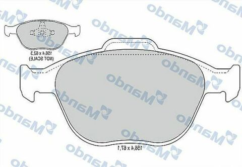 MBF015182 MANDO Тормозные колодки для дисков