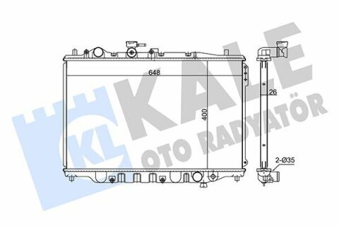 KALE MAZDA Радиатор охлаждения 626 III 1.8/2.2 87-