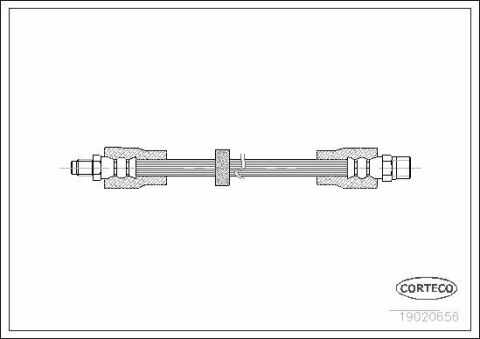 Шланг гальмівний (задній) Audi 100/A6 1.8-2.8 90-97 (205mm)