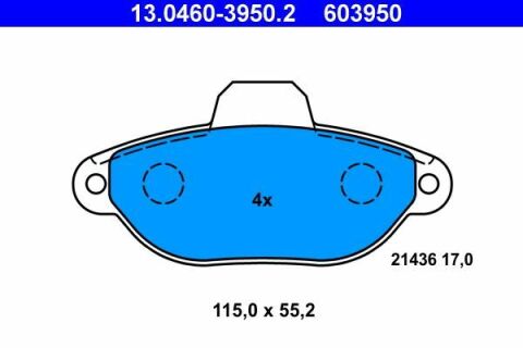 Колодки гальмівні Fiat 500 07-/Panda 03-/Punto 93-10 (Bendix)