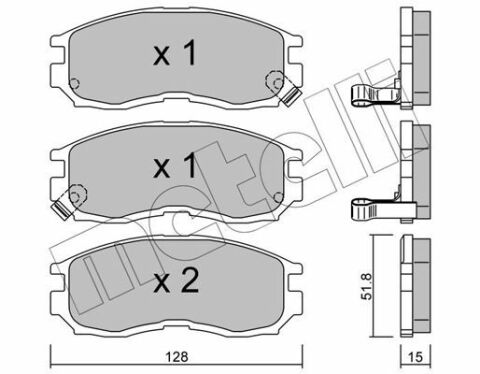 Колодки гальмівні (передні) Mitsubishi Colt 90-96/Galant/Lancer 88-04/Space Wagon 91-98