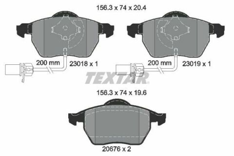 Колодки гальмівні (передні) Audi A4/A6/Skoda Superb/VW Passat 1.9TDI/2.5TDI 96- Q+ (з датчиками)