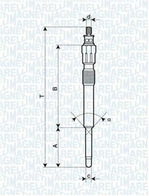 MAGNETI MARELLI Свічка розжарювання CITROEN DISPATCH, JUMPER PEUGEOT BOXER [062900043304]