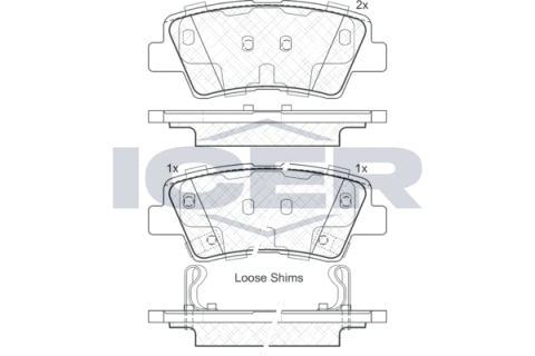 Колодки тормозные (задние) Hyundai Tucson 04-/Elantra/Sonata 05-15/i40/Grandeur/Kia Optima/Soul 10-