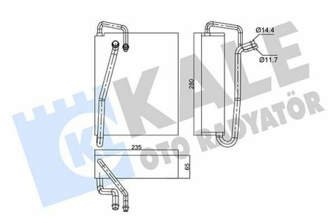 KALE OPEL Випарник Astra G 98-