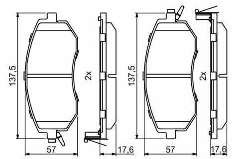 Колодки тормозные (передние) Subaru BRZ/Forester/Impreza/Legacy/Outback/XV/Toyota GT 86 1.5-2.5 08-