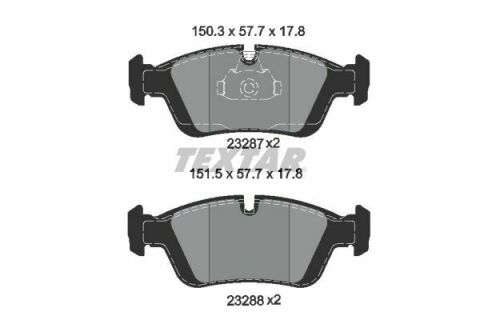 Колодки гальмівні (передні) BMW 3 (E36/E46) 90- (Teves) Q+