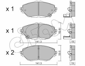 гальмівні колодки перед. c-hr 16-, corolla 2.0 hybrid 19-