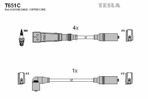 Кабель запалювання к-кт TESLA Seat,VW 88-02 1,8