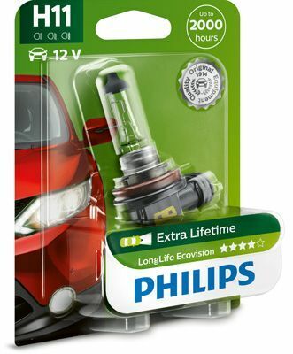 12362LLECOB1 (PHILIPS) H11 LongLife EcoVision 12V 55W PGJ19-2 Blst. 1 pc.