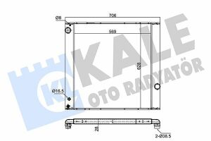 KALE LANDROVER Радіатор охолодження Range Rover III 4.4 02-