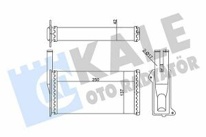 KALE FORD Радиатор отопления Escort VI,Scorpio I,II,Sierra