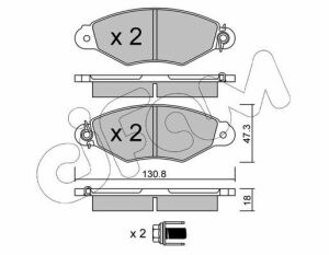 Тормозные колодки пер. Kangoo 97-08 (Bosch) (с датчиком)