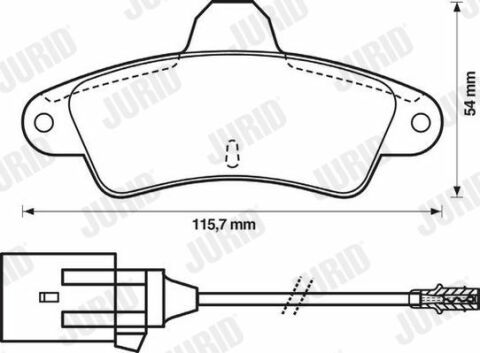 JURID Колодки тормозные задние MONDEO 1.6-2.0 93-