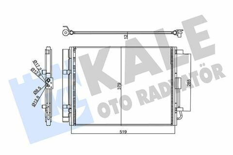 KALE HYUNDAI Радиатор кондиционера Elantra,i30,Kia Ceed,Cerato III 12-