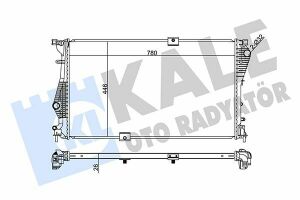 KALE RENAULT Радиатор охлаждения Trafic II,Opel Vivaro 2.0dCi/CDTi 06-