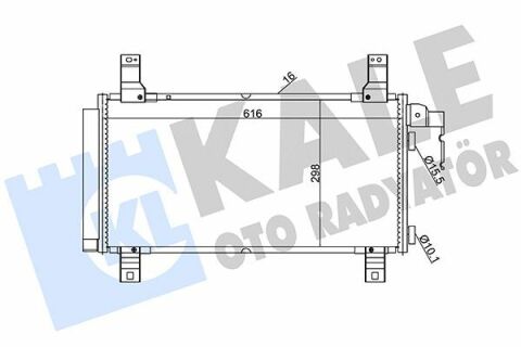 KALE MAZDA Радиатор кондиционера Mazda 6 02-