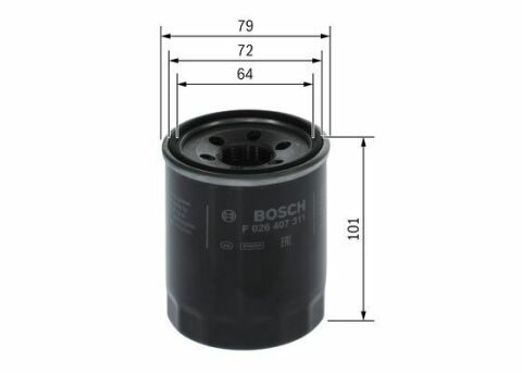 Фільтр масляний Isuzu D-Max 2.5D 12-