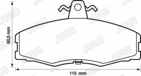 JURID FORD Колодки тормозные передние SIERRA 1.3 82- 1.6