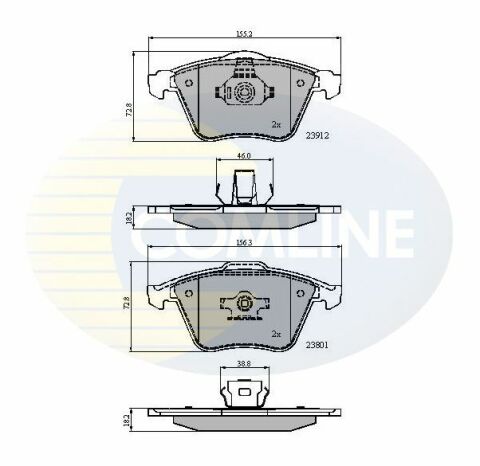 CBP01607 Comline - Тормозные колодки для дисков