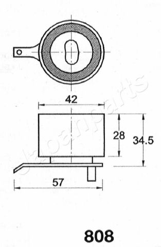 JAPANPARTS DAEWOO Ролик натягувача ременя Matiz 0.8-1.0 98-, Tico 0.8 95-00