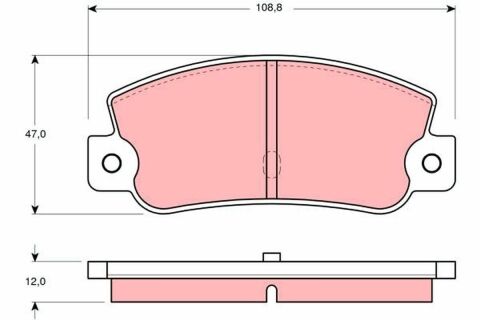 Колодки гальмівні дискові задні FIAT Croma 86-96; LANCIA Thema 84-94