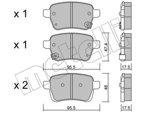 Колодки тормозные (задние) Fiat 500L 13-/Tipo 15-/Corsa E 14-