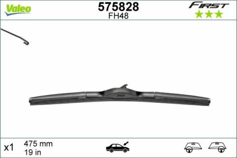 Щетка стеклоочистителя гибридная (475 мм) Honda Civic/Nissan NP300/Navara 05-