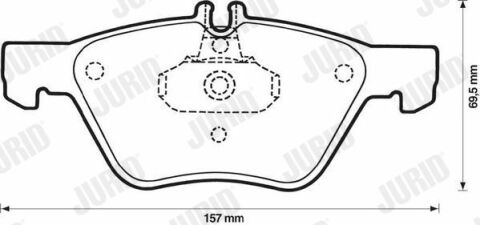 JURID DB Тормозные колодки передн.W210 97-