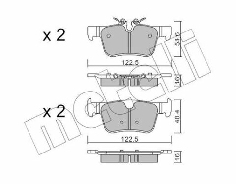 Колодки гальмівні (задні) Volvo S60 III/S90 II/ V60 II/ XC60 II 16-