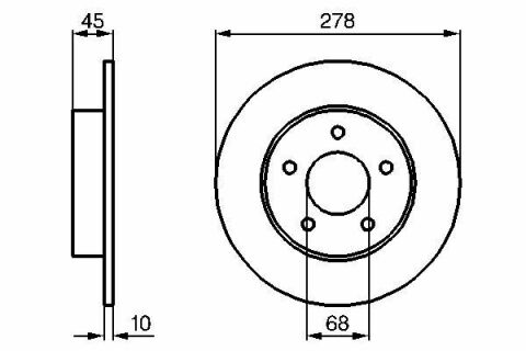 Диск гальмівний (задній) Nissan Almera/ Primera 00-08 (278x10)